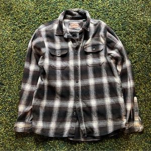 Orvis Brown Plaid Overshirt (L)